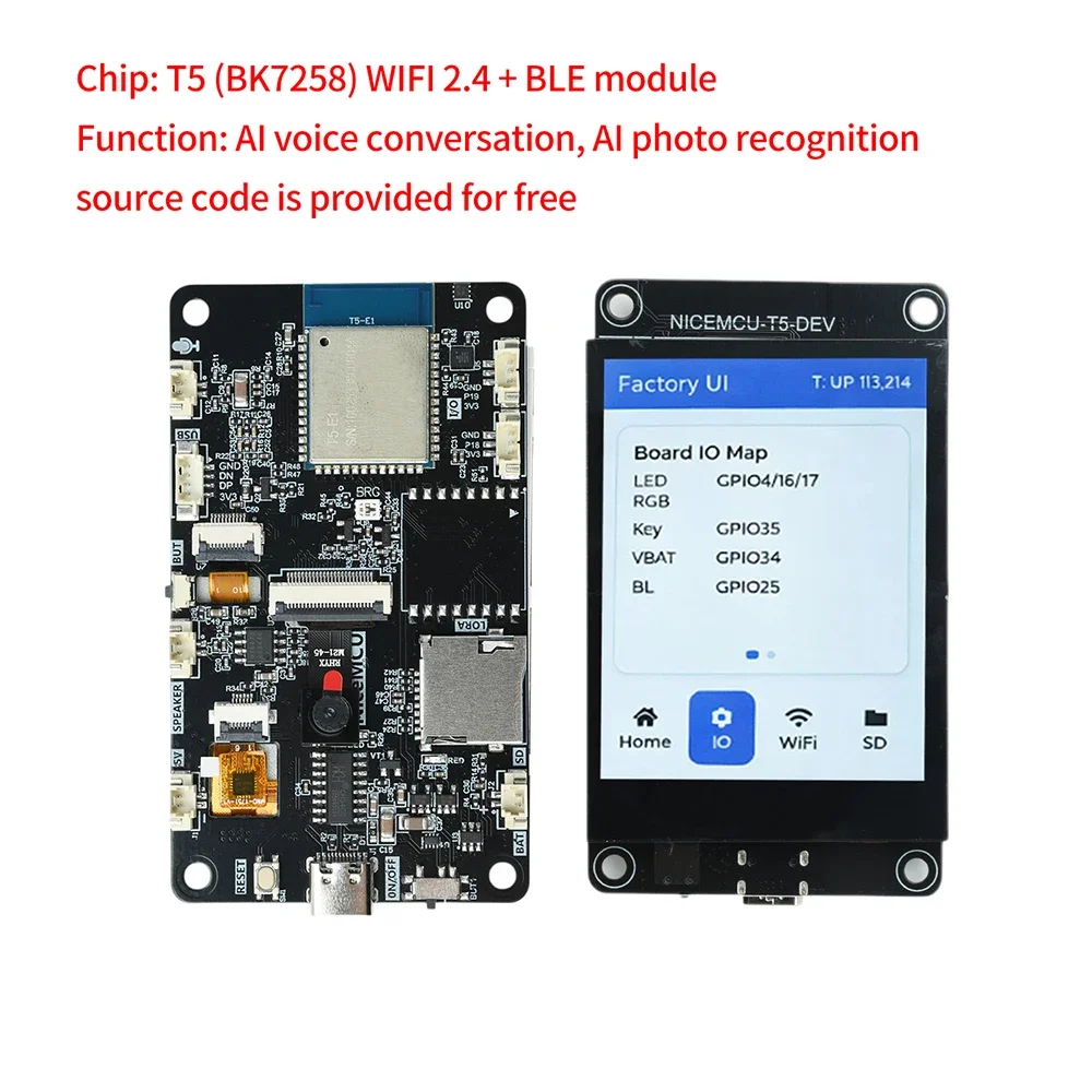 T5 ESP32 Entwicklungsboard 2,8 Zoll TFT Touch-LCD-Bildschirm Mit Kamera TF-Kartensteckplatz Typ-C Wi-Fi BT-Modul – Detail 5