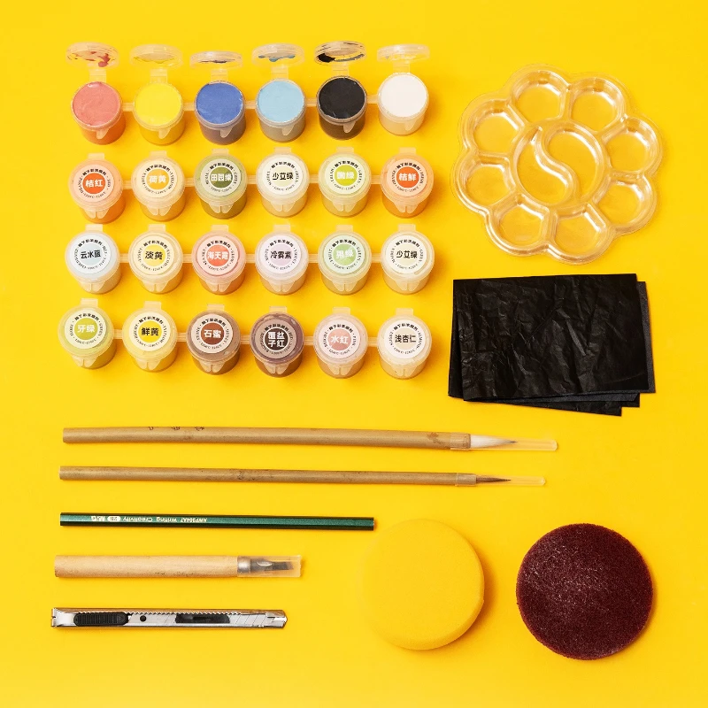 Ceramic Raw Material Underglaze Color Painting Porcelain Bag School Pottery Bar Consumables Experience Raw Material Bag Tool Set