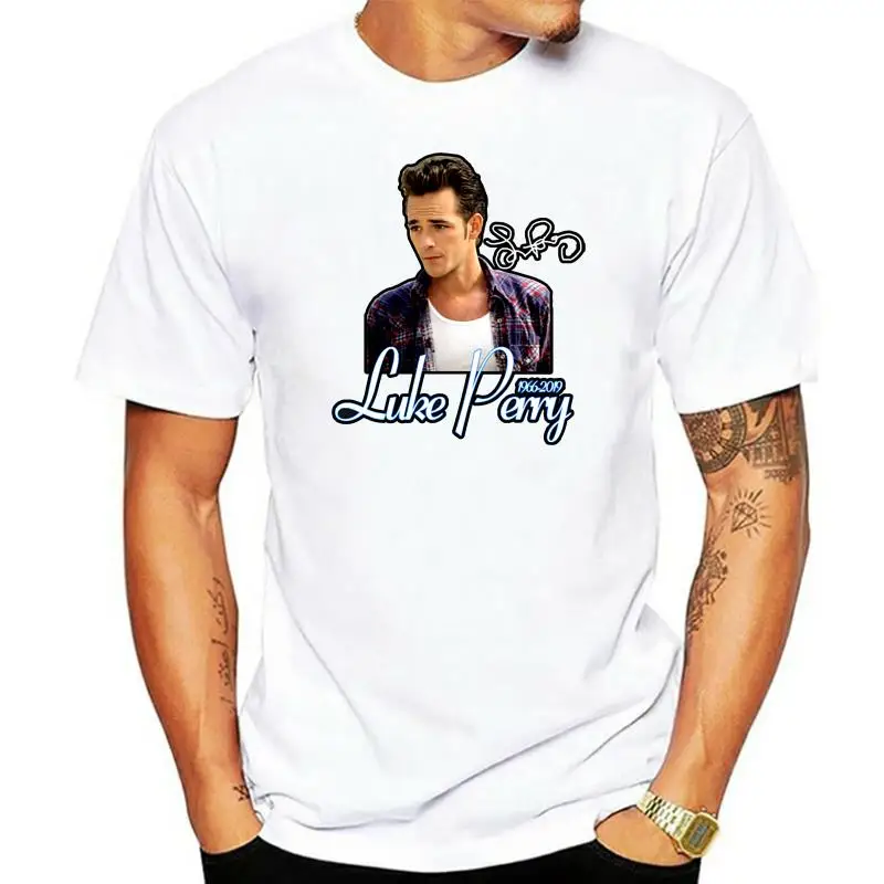 Luke Perry Tribute 90210 Dylan Mckay T-Shirt Short Sleeve Black For Men-Women Vintage Tee Shirt