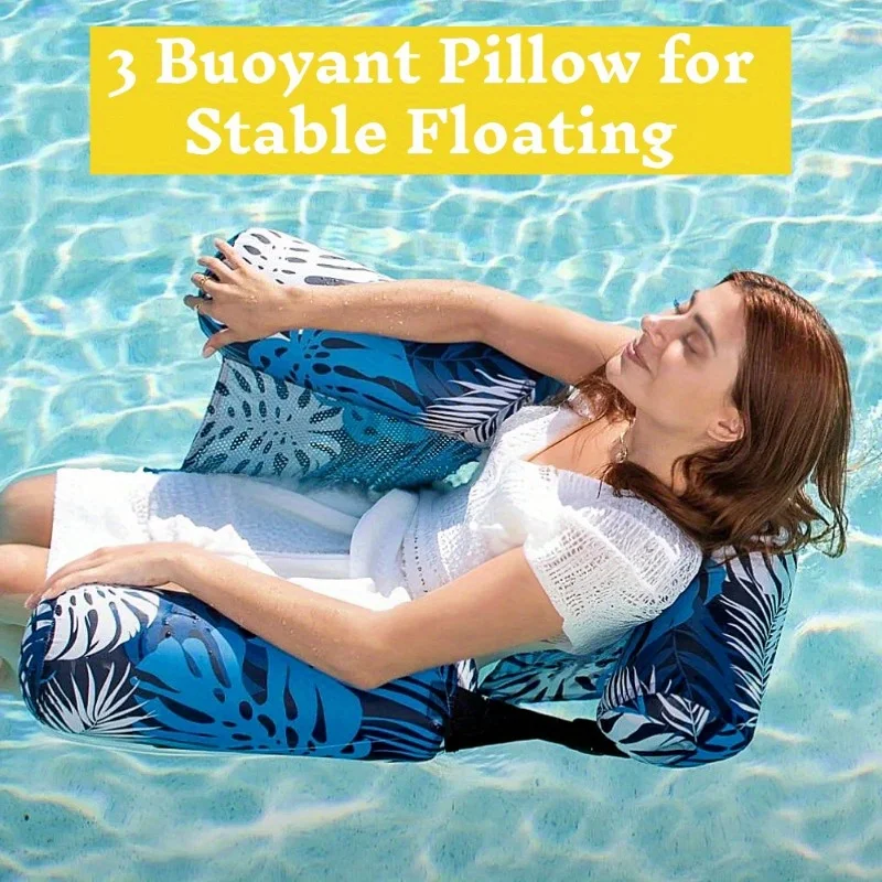 JOYFY 1/2 Pack Inflatable Pool Chair Leaf Floating Lounger for Adult Inflatable Pool Float Water Summer Party Beach Lake Chair