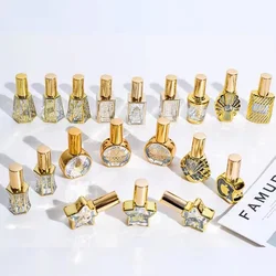 1pc 10ml Gold Glass Perfume Bottle Spray Refillable Atomizer Scent Bottles Packaging Cosmetic Container