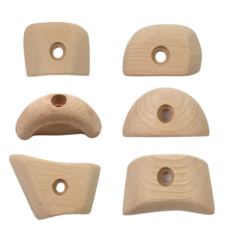 Wood Climbing Point Climbing Training Climbing Holds Rock Wall Climbing Holds Kids and Gyms Variety Screw-On Climbing Hangboard