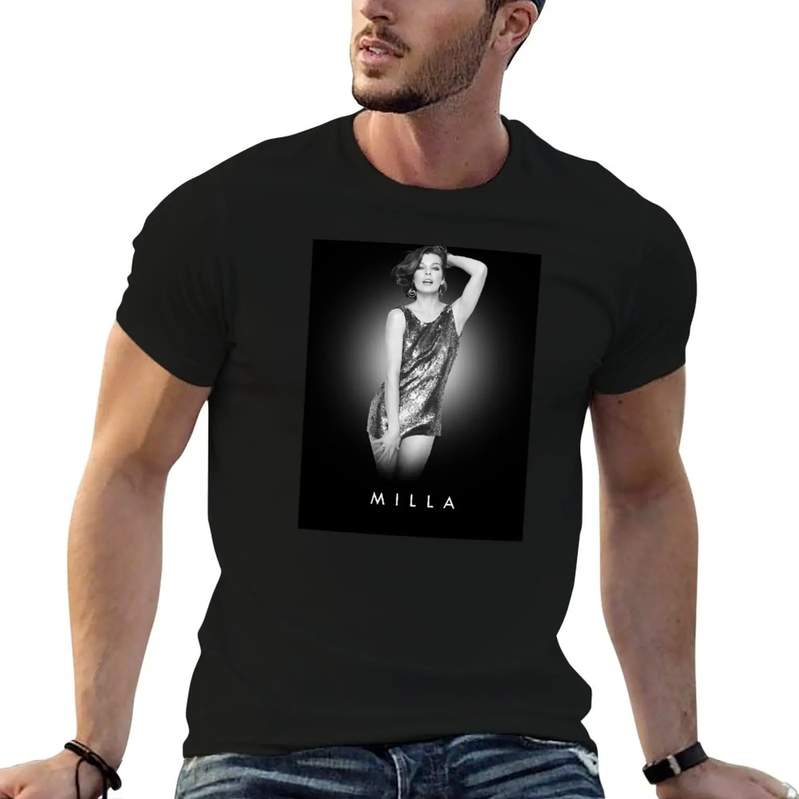 

T-Shirt t cotton Milla Jovovich tshirt man shirts man for