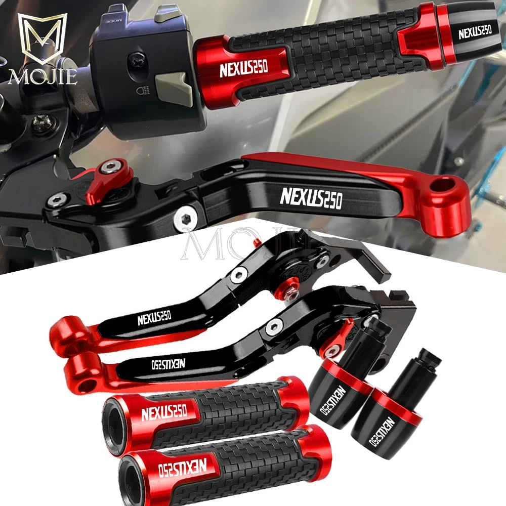 

CNC Aluminum Motorcycle Adjustable Brake Clutch Levers Handlebar Grips Ends For GILERA Nexus 250 E3 NEXUS250E3 2006 2007 2008