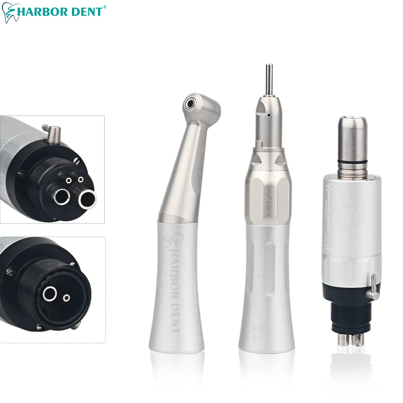 2/4 Holes Dental FX Low Speed Handpiece 1:1 Direct Drive Contra Angle Mini Air Motor Dentistry Teeth Polishing Tool