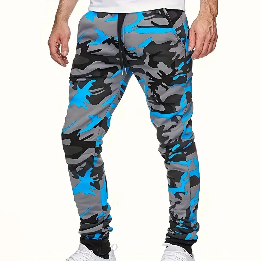 

Men's Large Size Loose Pocket Draw Rope Sports Sweatpants Winter New Thick Warm Sweatpants Fashion Camouflage Printed Sweatpants