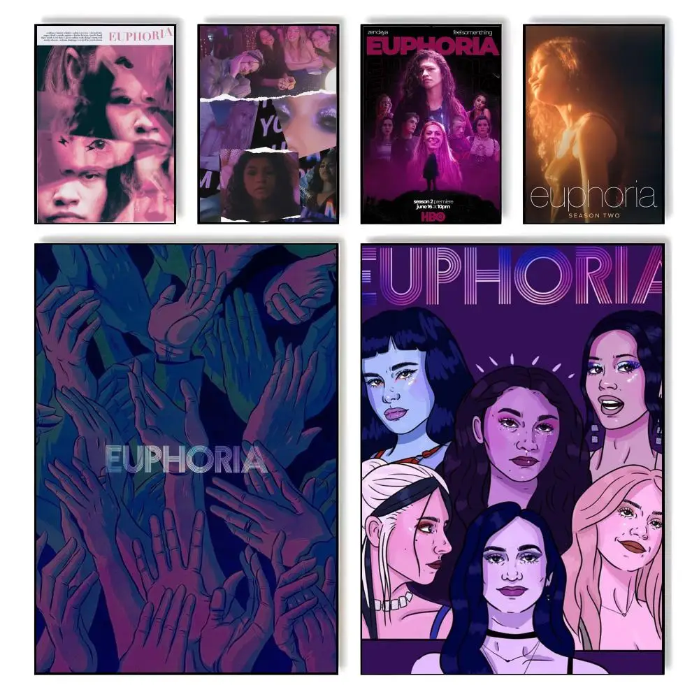 Affiche auto-adhésive d'art stylé E-EuphoriaS, impression artistique, décoration murale pour la maison