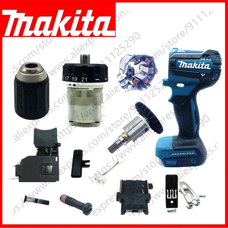 

Makita DDF485 Chuck Housing Rotor Switch Gearbox for DDF485Z DDF485SFJ Power Tool Accessories