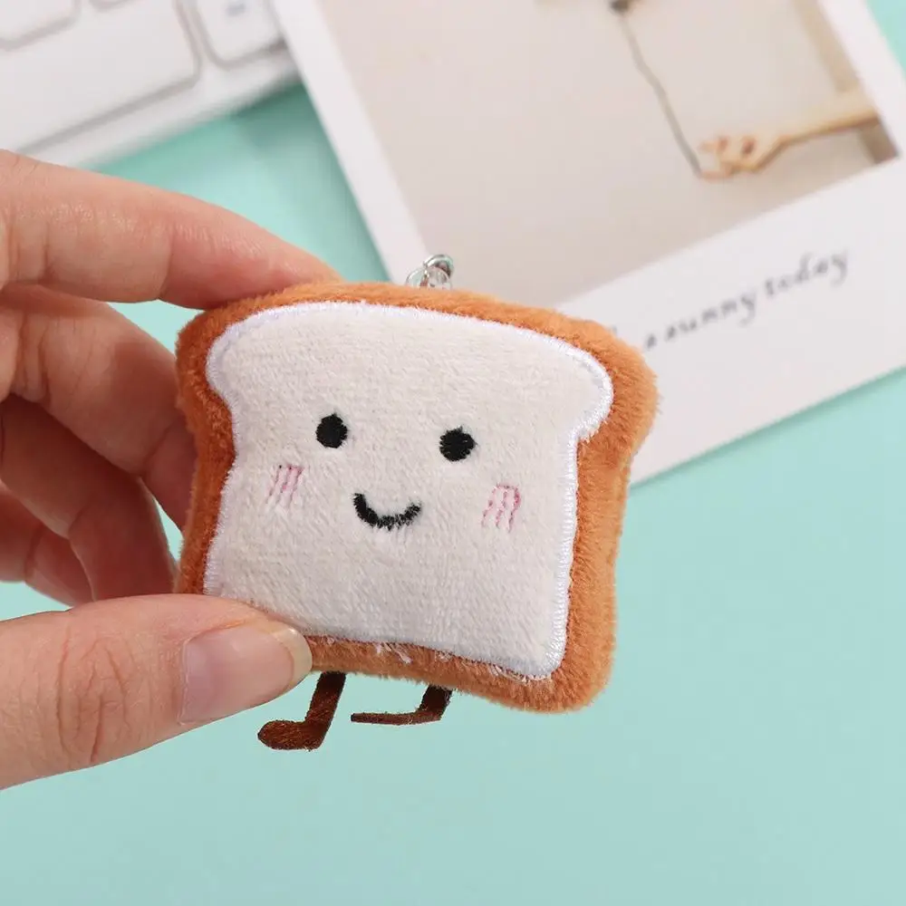 

Soft Toast Bread Bread Keychain Charm Decoration Cute Key Chain Keychain Cartoon Bread Keyring Children's