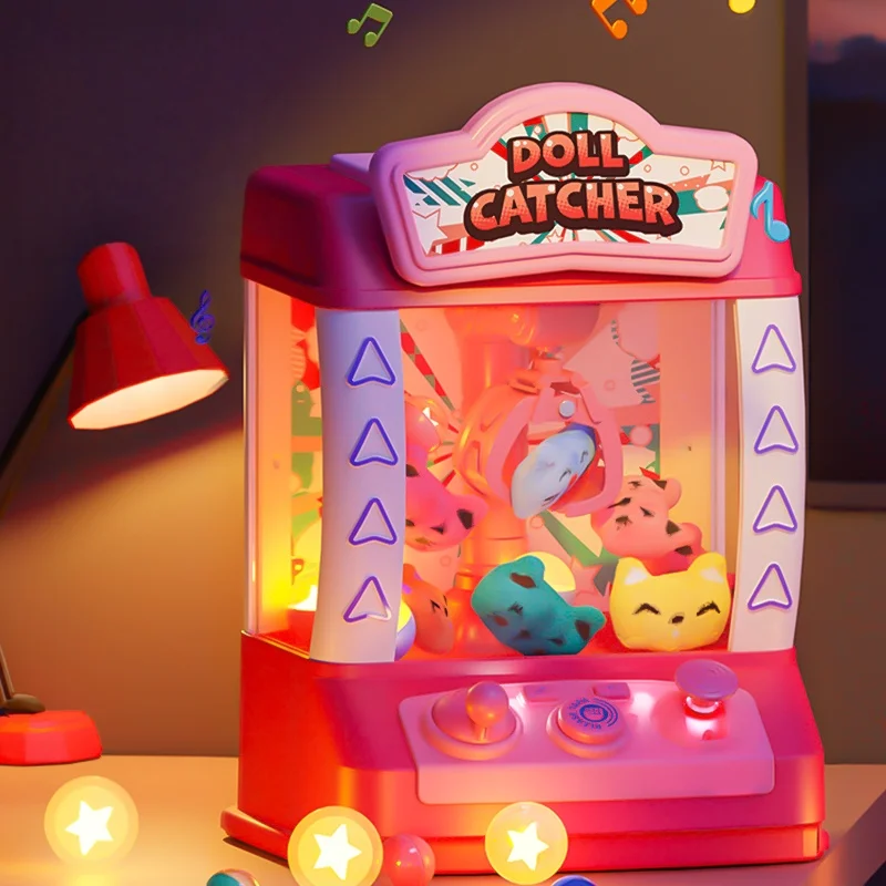 Huishoudelijke klauwmachine voor kinderen Spelmachine, snoepautomaat, prijzendispenser speelgoed, met led-verlichting en verstelbare geluidseffecten, geschikt voor jongens en meisjes