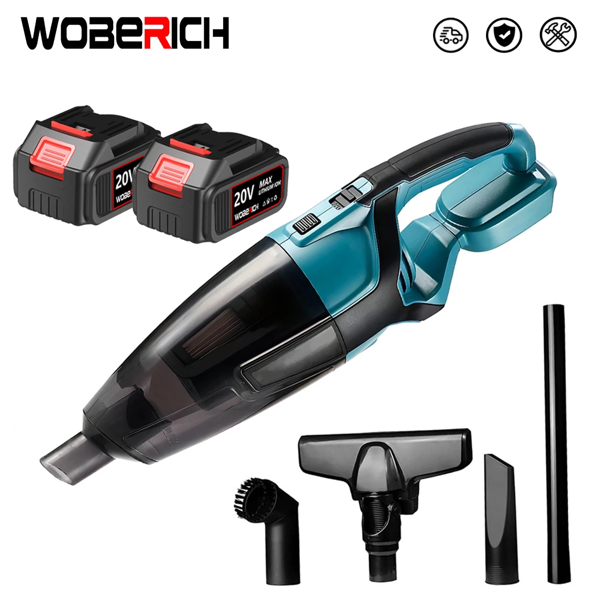 

Cordless Handheld Vacuum Cleaner Portable for Hard Floor Carpet Car Pet Hair Cleaning For Makita/WOBERICH 18V Battery