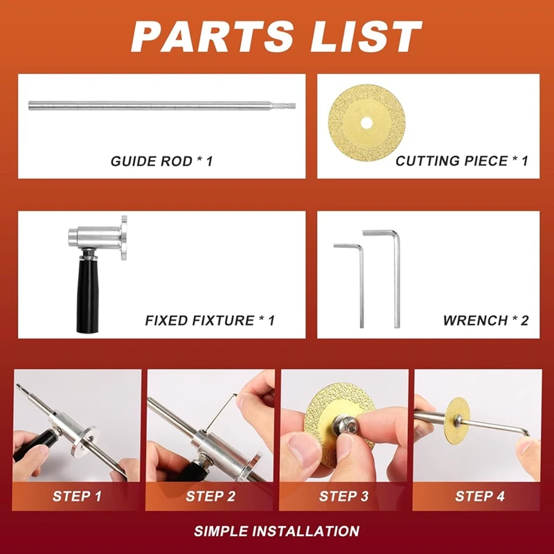 PVC Pipe Inside Cutter Diamond Grit Cutting Wheel And Handle, Fit For 1-1/2Inch To 8 Inch,7Inch Adjustable Cutting Depth