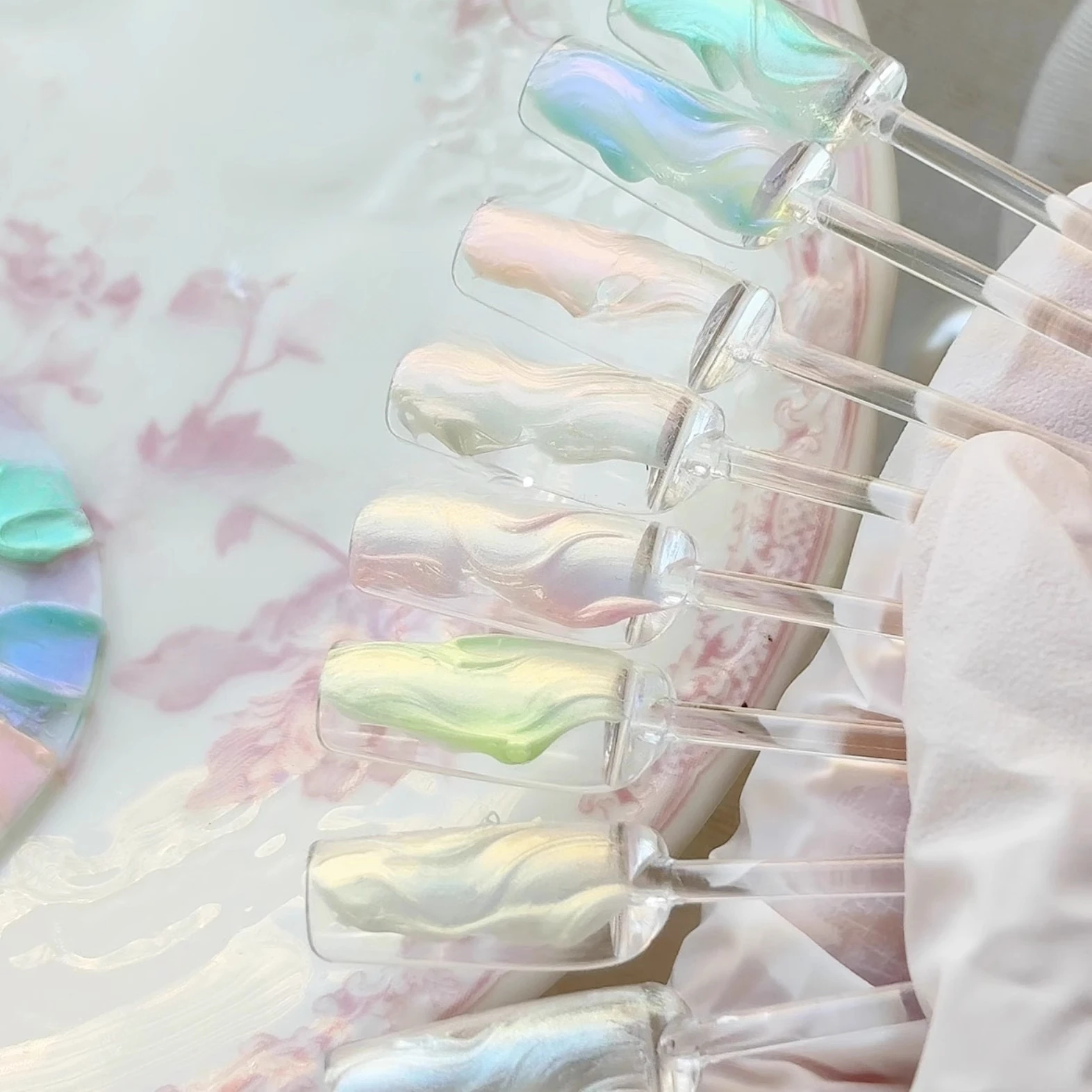 16 colori Nail Art Perla Fata Crema Texture Gel Popolarità Stato solido Nail Art Shell Smalto Gel Vernici per manicure