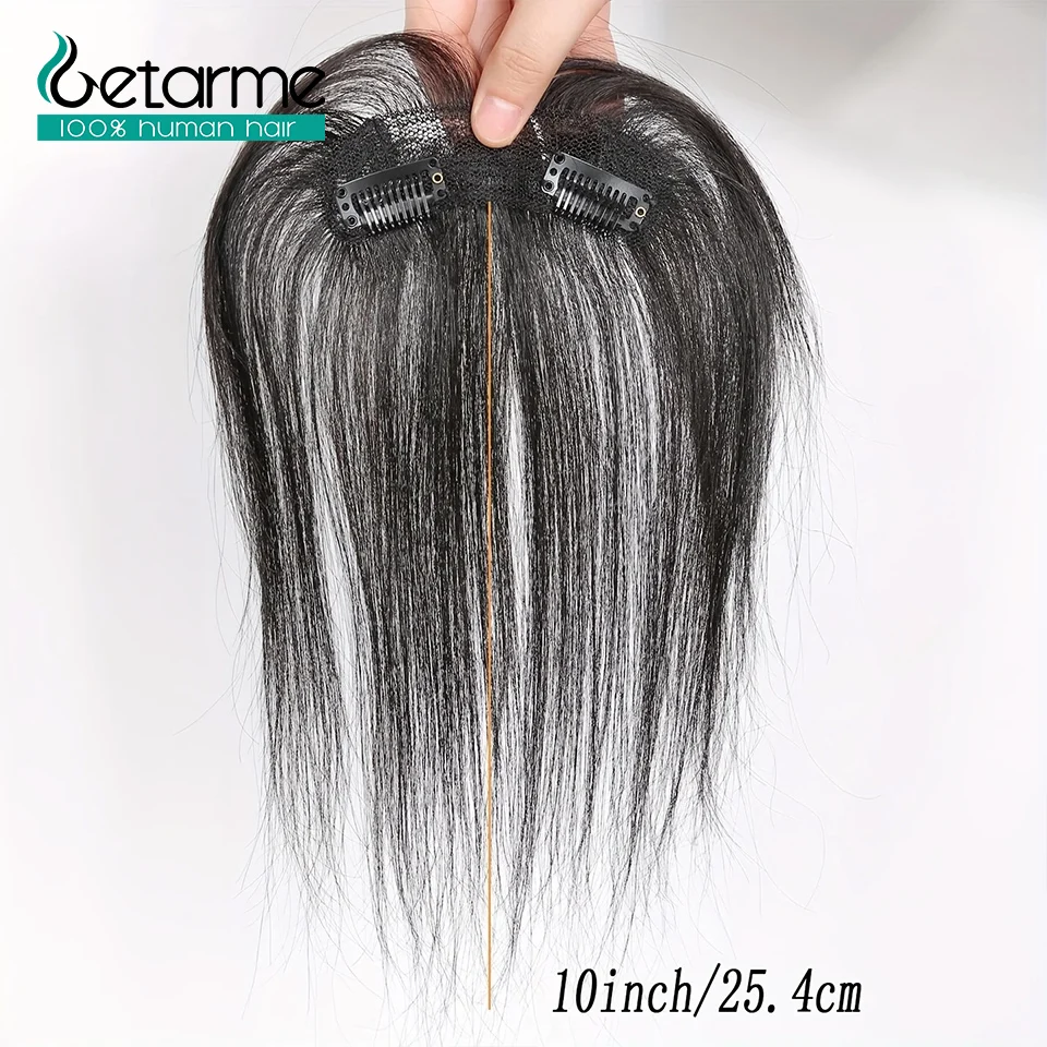 Hair Bangs With Sideburns Human Hair Clip In Hair Extensions Elegant Natural Looking For Daily Use Hair Accessories