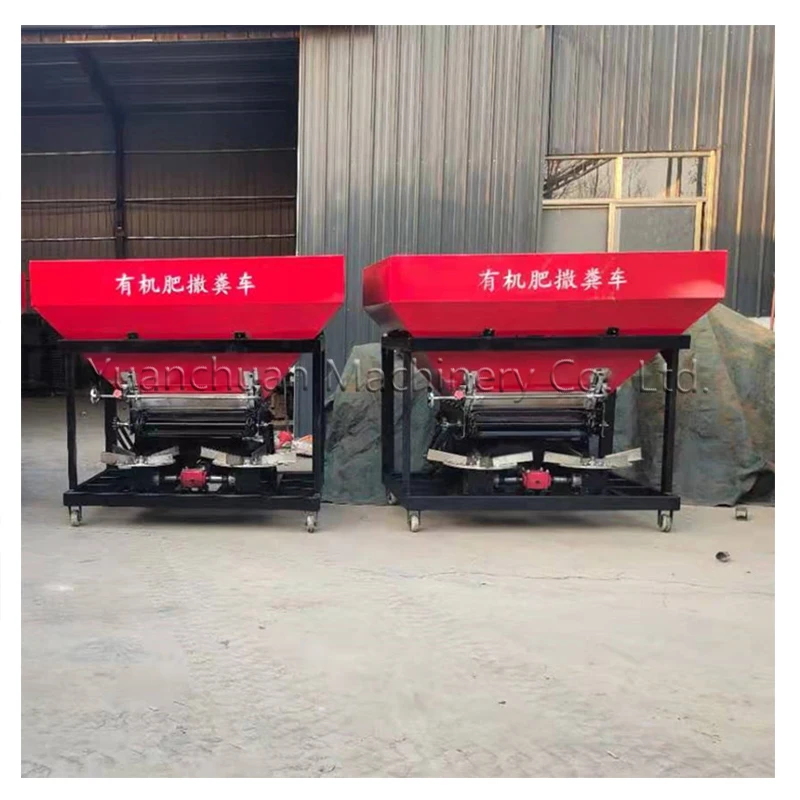 

Organic Fertilizer Spreader Small Powder Fertilizer Particle Fertilizer Four Wheel Tractor with Manure Spreader