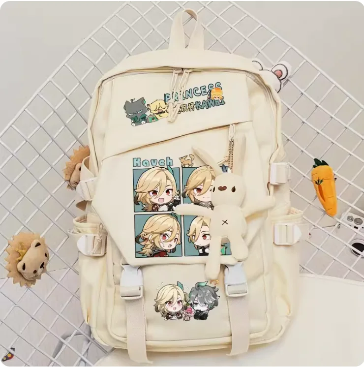 Anime Genshin Impact Kaveh Schoolbag Backpack High-capacity Computer Casual Shoulder Bag Student Messenger Bag 1851