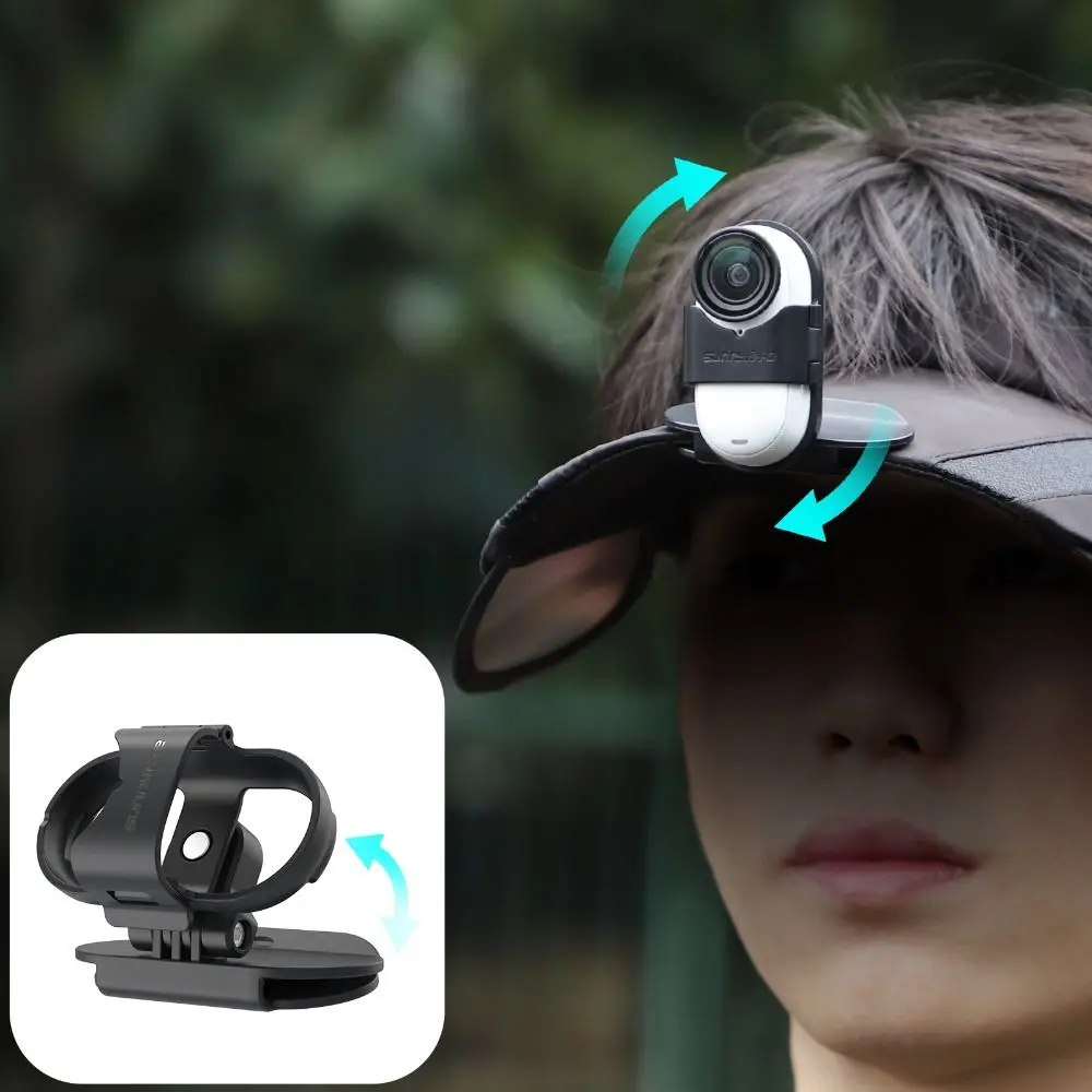 Schnellverschluss-Kappe Einfache Clip-Halterung Action-Kamera 360° Drehung Hutclip Zubehör Rahmenhalterung für Insta360 GO 3/GO 3S