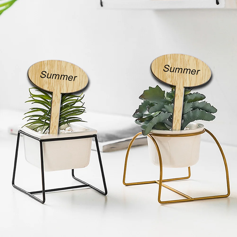 

50Pcs Oval Plant Labels Reusable Durable Gardening Tags for Potted Plants Mini Greenhouse Garden Fruit Trees Flowers Vegetables