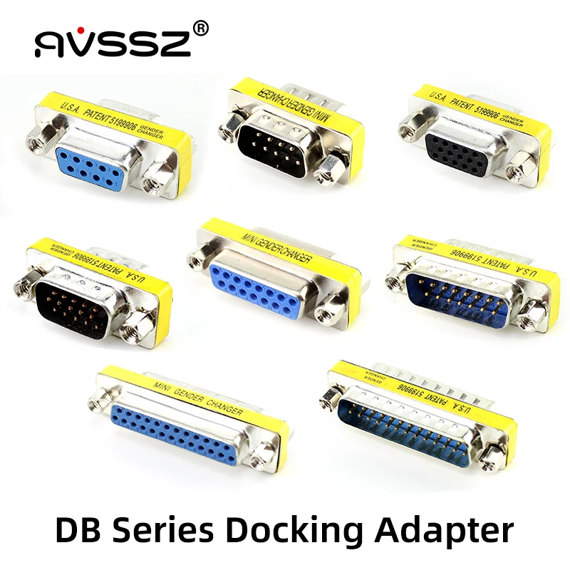 

AVSSZ DB15 DB9 Pin Adapter Connector VGA to VGA RS232 to RS232 DB15 to DB15 DB9 to DB9 Male Female Extension Solderless Plug