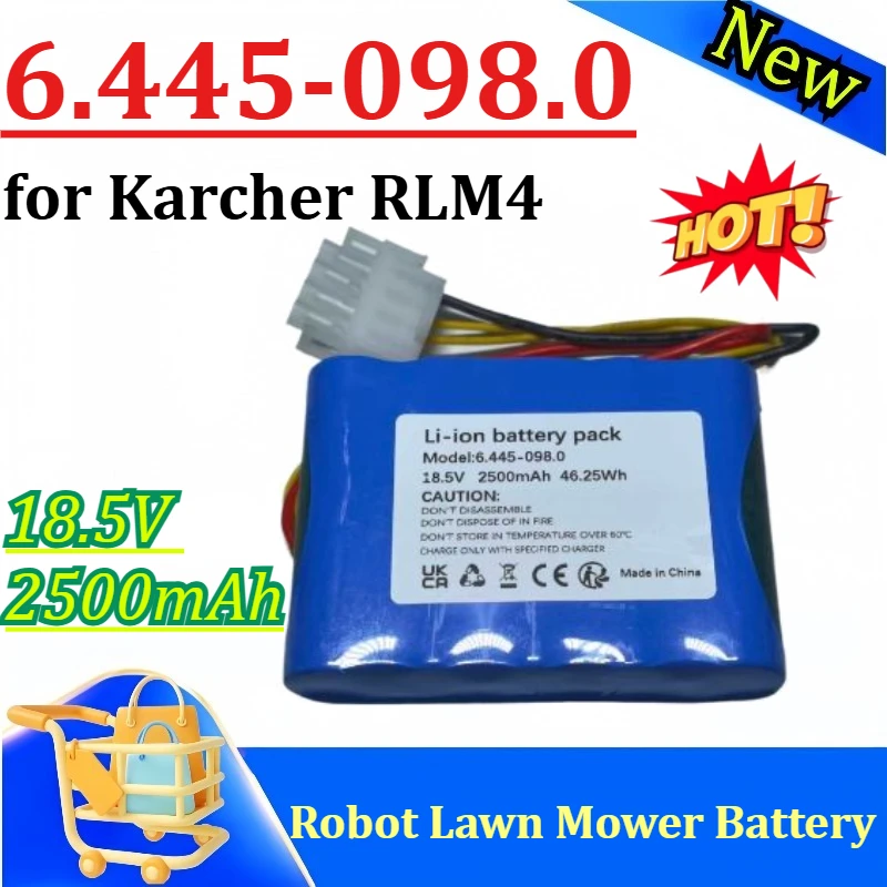 18.5V 2500mAh Li-ion Battery Pack for Karcher RLM4 Robotic Lawn Mower 6.445-098.0 Robot Lawn Mower