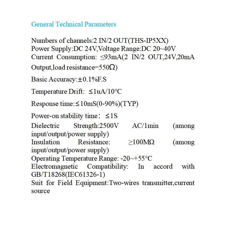 2input 2output DC Analog Signal Isolator 0-10V 4-20mA 0-5V Isolation Sensors Ultrathin Current Voltage Transmitter 12V 24V