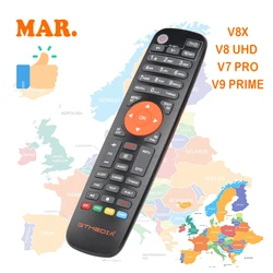 Controle remoto GTmedia Mar para gtmedia v8x v9 prime v8 uhd e v7 Pro Exclusivamente para países europeus