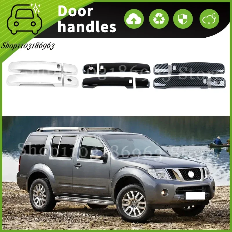 

For Nissan Pathfinder R51 05-14 Gloss Black Chrome Car Door Handle Cover Trim Styling Accessories Car Stickers Auto Accessories