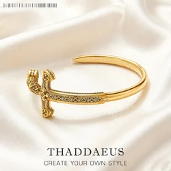 Golden Sword Bangle Bracelet Fashion Jewelry Vinatge Gift For Women Men