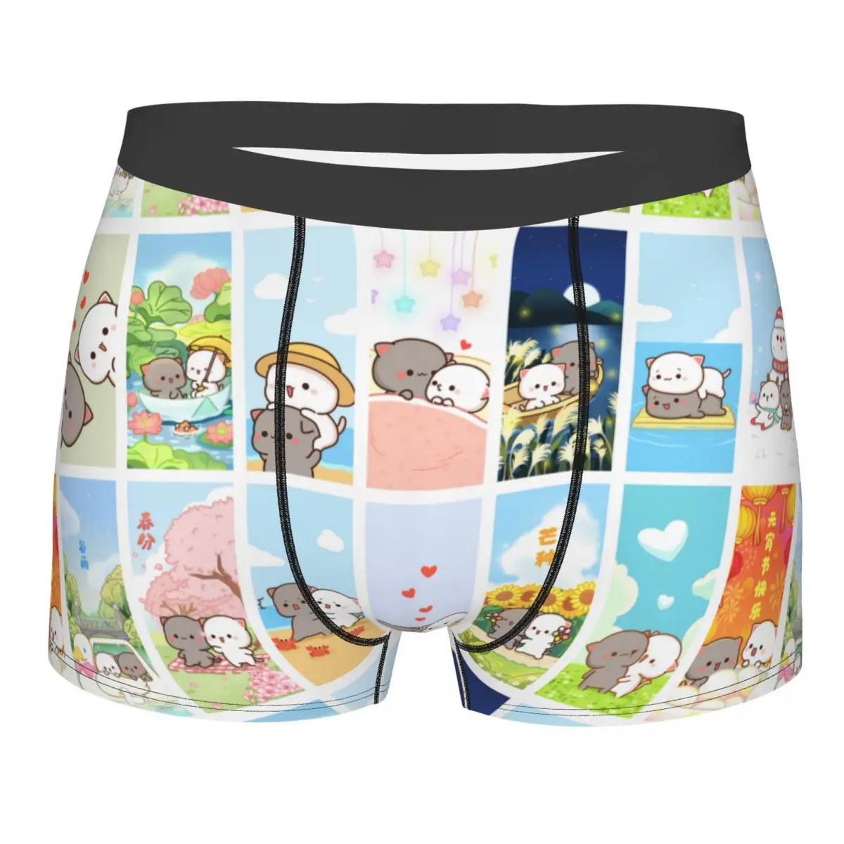 Custom Novelty Peach And Goma Collection Boxers Shorts Panties Men's Underpants Comfortable Briefs Underwear