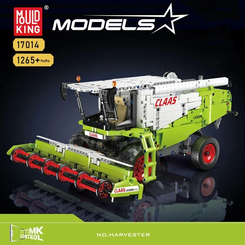 

MOULD KING Technical Remote Control Harvester Truck Building Block Assembly Truck Bricks Toys Kids Christmas Gift 17014