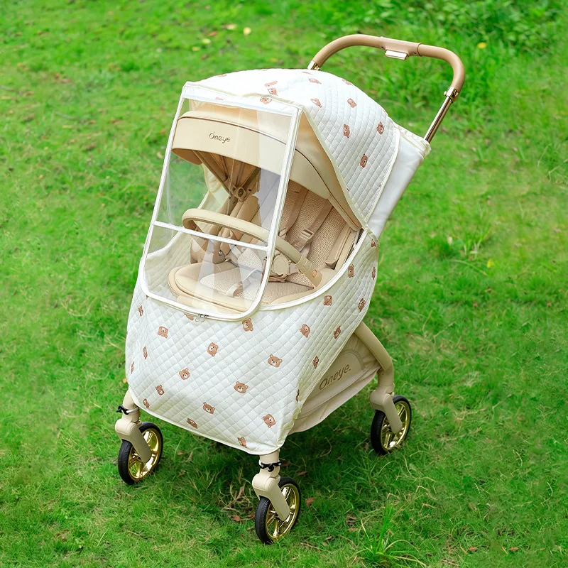 Stroller Windshield Warm Cover Autumn and Winter Windshield Baby Walking Artifact Rain Cover Universal