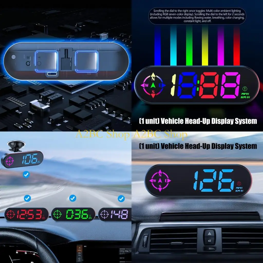 A2BC Efficient Vehicle Display For Cars Presenting Motion And Navigation Signals