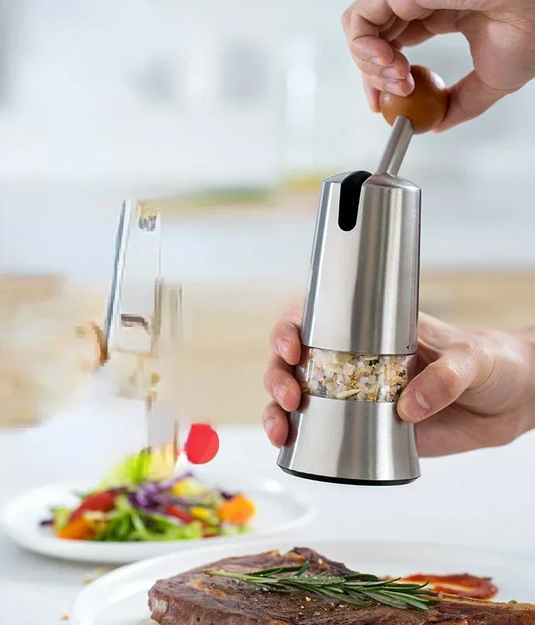 Pepper grinder manual household stainless steel black peppercorn grinder