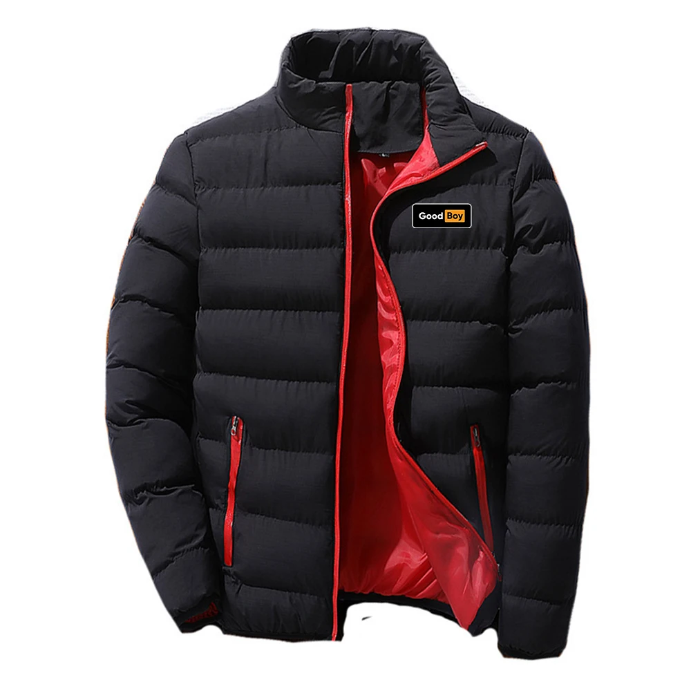 2025 Men's Autumn And Winter Thicken Stand Collar Hoodies Good Boy Logo Print Cold Resistant Mountaineering Clothing Jacket view 3