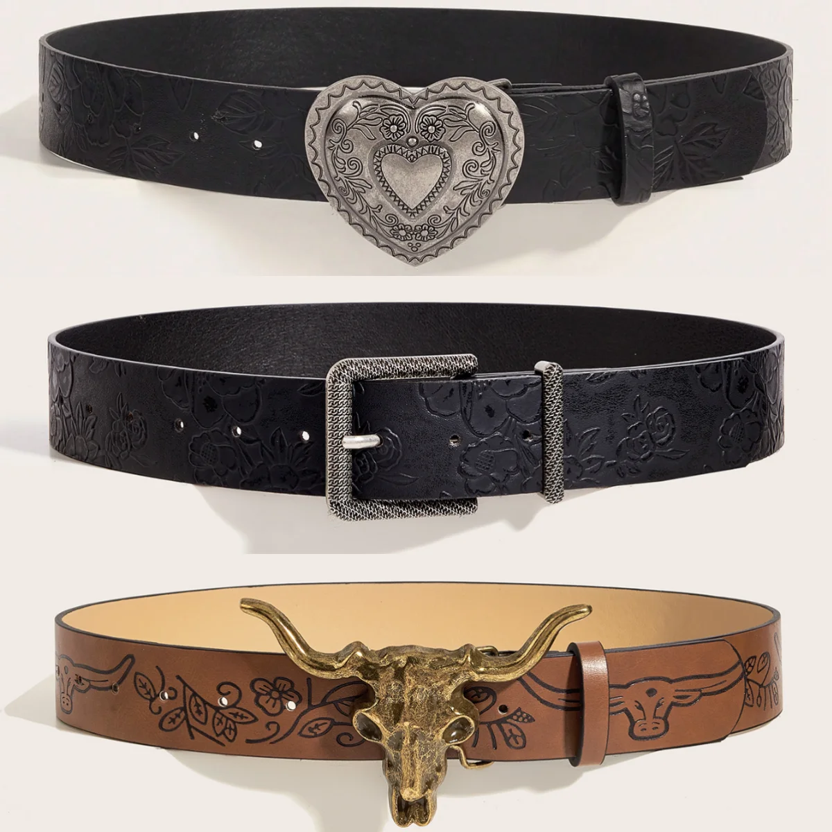 

Комбинированный костюм-тройка в стиле вестерн, джинсовый повседневный ремень, подходящий для мужчин и женщин.