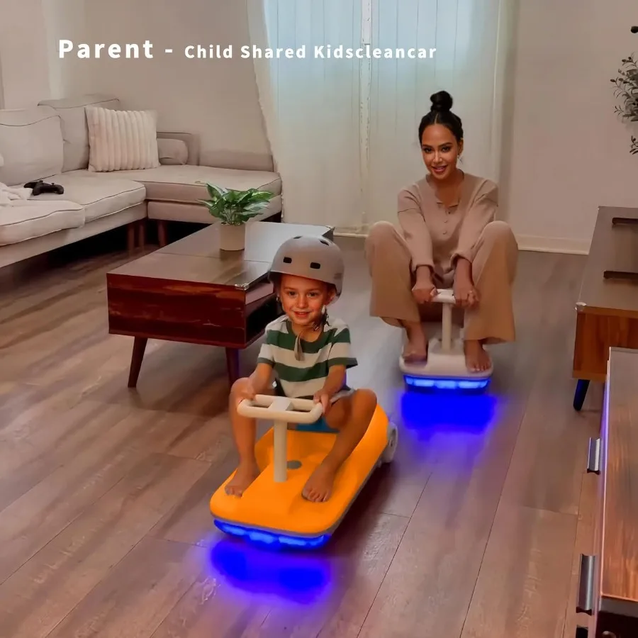 12V Ride-On Car with Cleaning Fun, 3 in 1 Gokart, Soft-Start, 5-Speed Adjustable, Detachable mop, Rechargeable Battery, 160lbs C