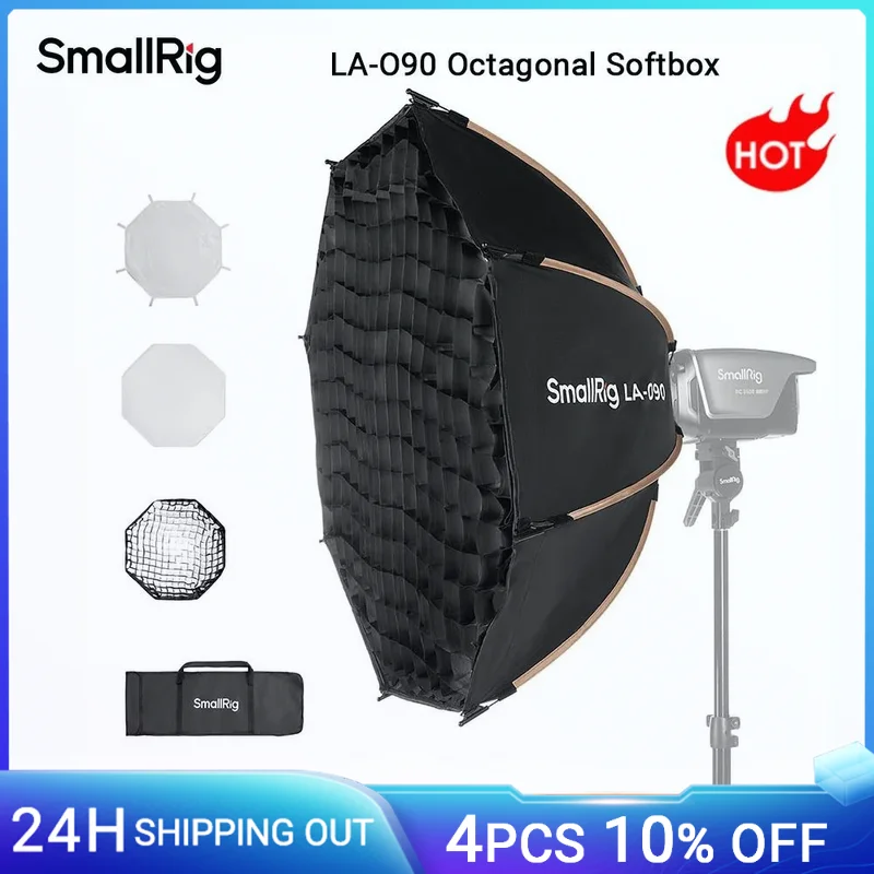 Small rig 90cm Softbox LA-O90 Quick Release Achteck Softbox für Bowens Mount Cob Lichter für Small rig für Aputure für Godox -4633