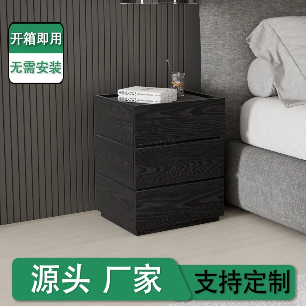 Italian minimalist building block bedside table small apartment bedroom bedside drawer cabinet simple and practical storage