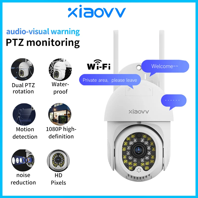 

Xiaomiovv 6MP Wi-Fi PTZ-камера Уличная беспроводная IP-камера HD Встроенный аккумулятор Камера видеонаблюдения Длительный режим ожидания iCsee P12