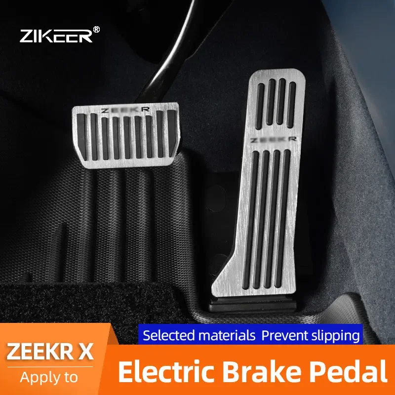 2Pcs Aluminum Alloy Gas Brake Pedal for ZEEKR X Brake Gas Accelerator Non-Slip Foot Pedal Auto Interior Modification Accessories