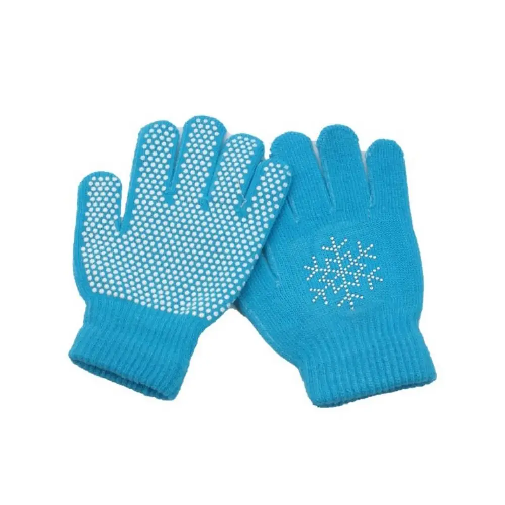 Cold-proof Non-Slip Skating Gloves Winter Warm Palm Protection Figure Skating Gloves Cotton With Gel Skating Mittens Children