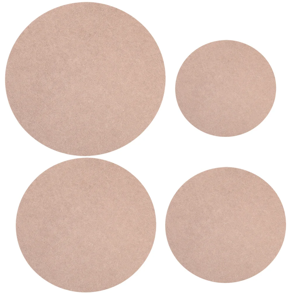 

4 Pcs Clay Board Hand Tools Sculpture Base Pottery Round Wood Discs for DIY Crafts