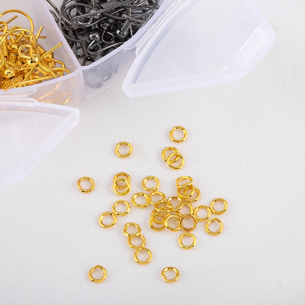 Stainless Steel DIY Earring Hook Buckle With Open Jump Ring, Ear Plug With Tool Box Suitable For DIY Jewelry Making Materials