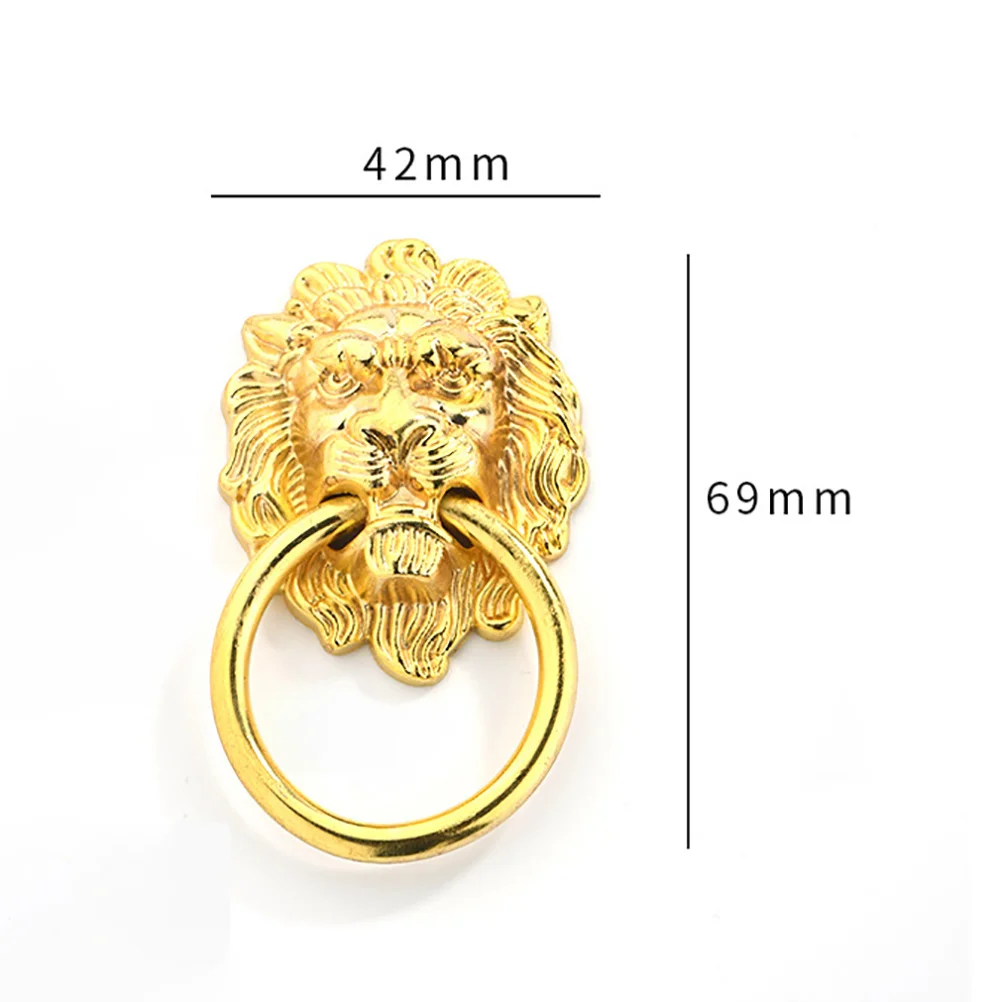 

6Pcs Style Lion Head Cabinet Pulls Zinc Alloy Durable Mini Knobs for Drawers Dressers Closets Decor Mini Knobs
