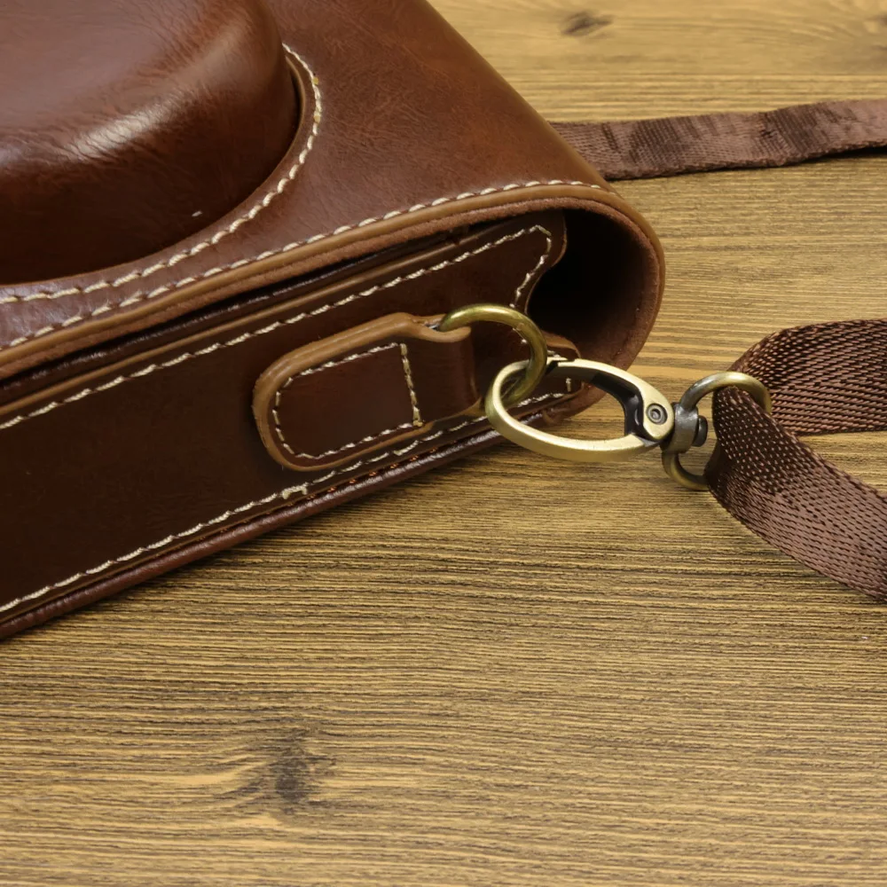 PU Leather Camera Case Bag For Sony ZV-1F ZV1 ZV1M2 ZV1II RX100 ZV1F Canon G7X2 G7X3  Retro Crossbody Bag Portable Cover