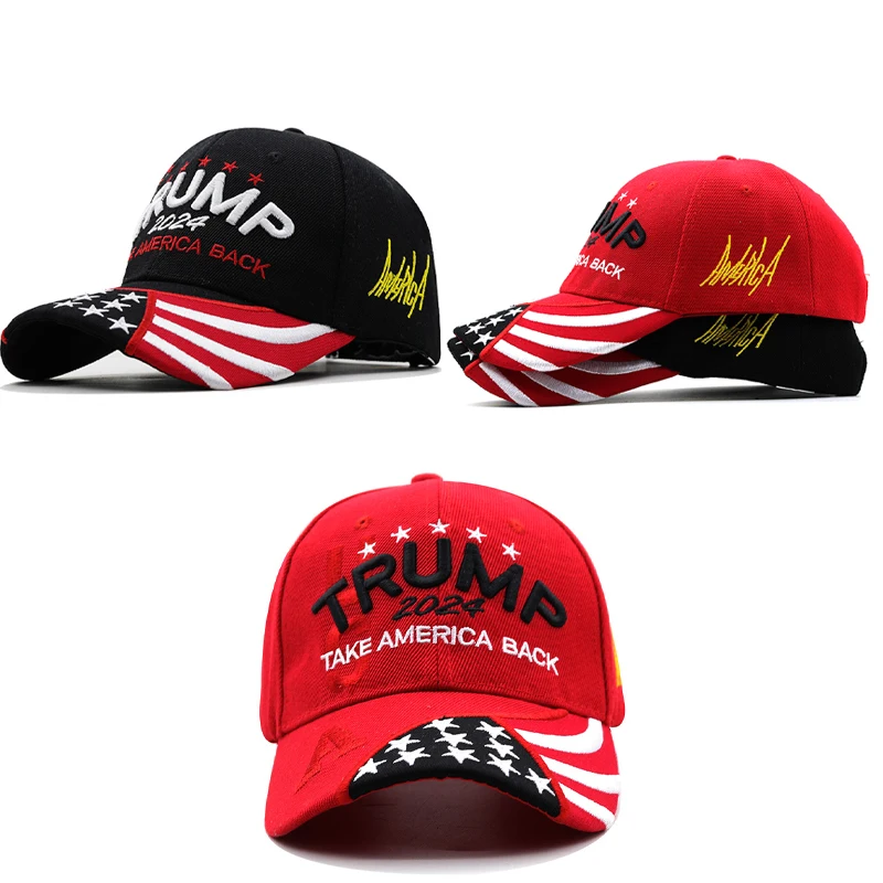 Men Baseball Cap For Trump Embroidery Cap USA Flag Baseball Caps Donald Keep America Great 3D Letter Embroidery President Hat