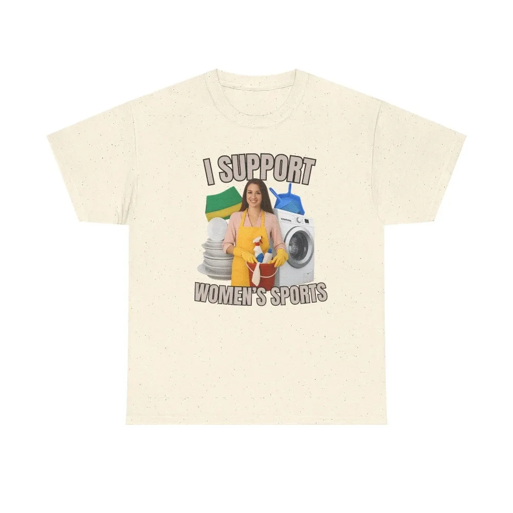 Herren-T-Shirt „I Support Women's Sports“, Unisex, Oversize-T-Shirt für Damen, Streetwear, lässig, kurzärmelig, lustiger sarkastischer Humor, Gen-Z-Humor – Detail 5
