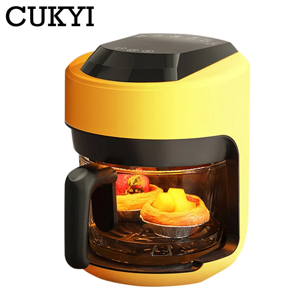 

CUKYI 6 Menue Household Air Fryer 2.5L Electric Baking Oven French Fries Maker BBQ Tool Cooking Machine 60 Min Timing Oil-free