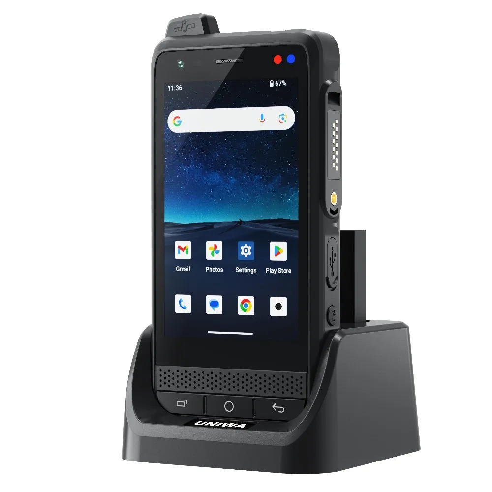 UNIWA F400 Rugged PDA 4G Global Public Network Walkie-Talkie Zello Phone Android15 Detachable 4350mAh 4.0“ NFC Add Charging Dock