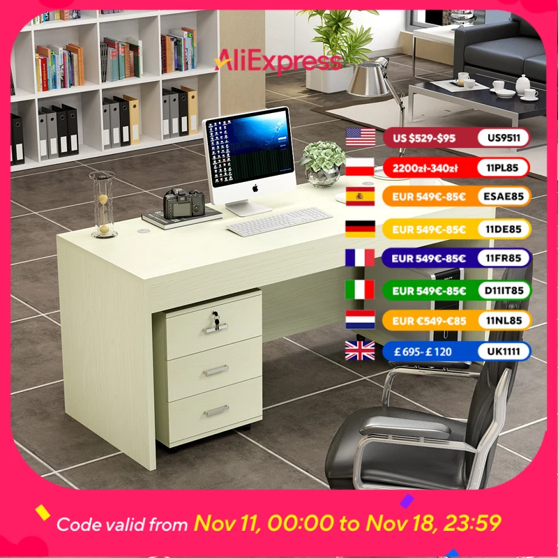

Modern Bedroom Computer Table Organizer Storage Executive Study Computer Desks Storage Wooden Escritorio Gaming Office Furniture
